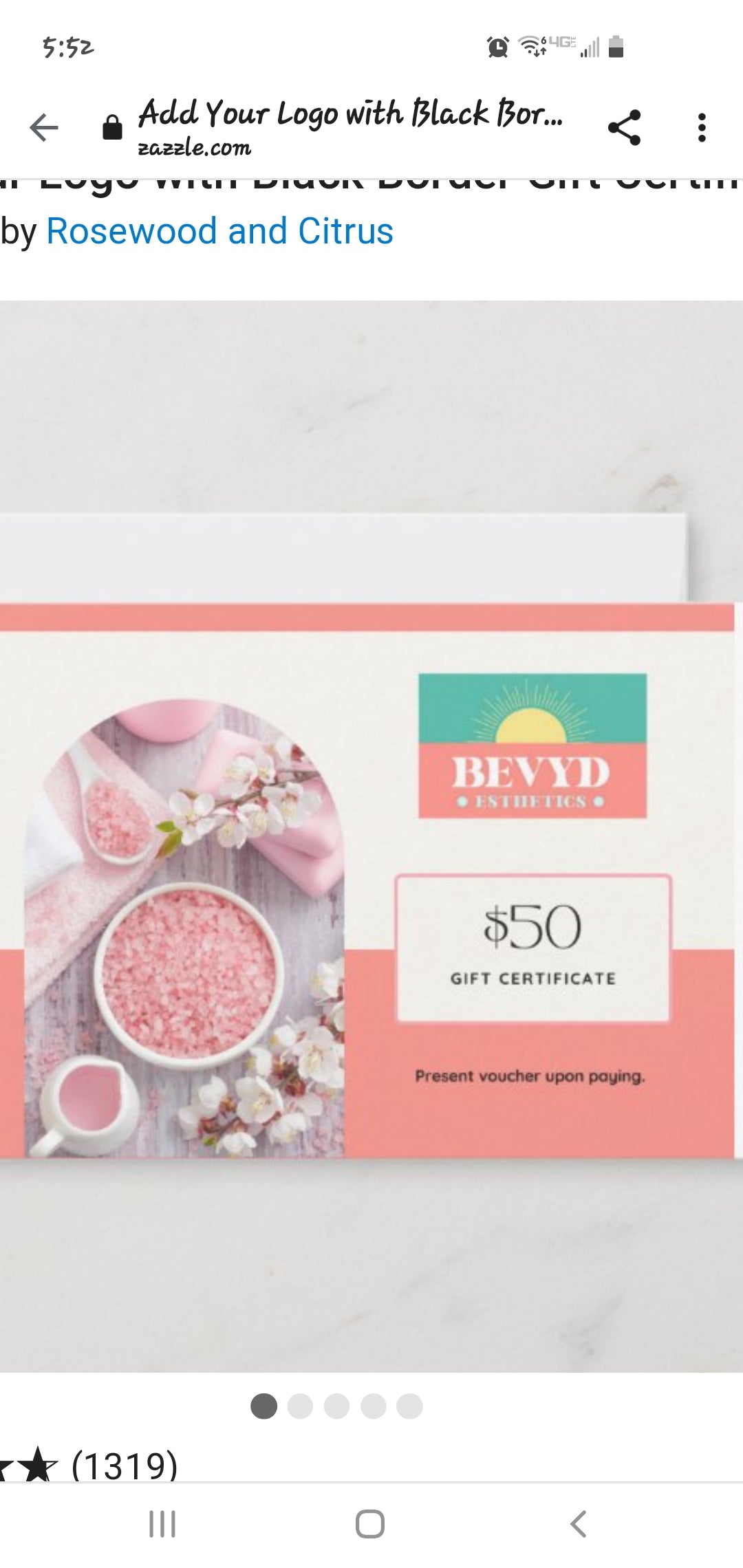 $50 gift certificate